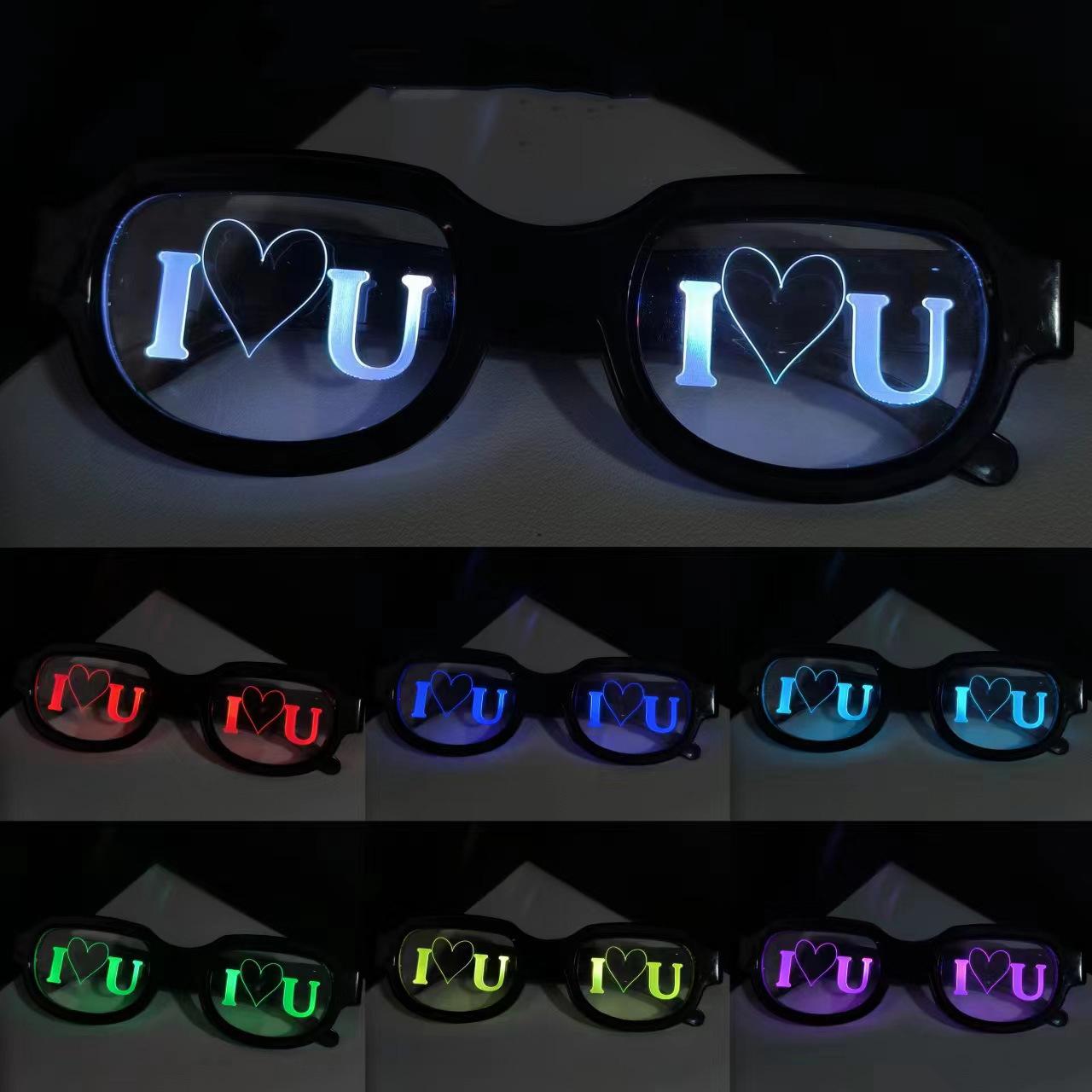 Exquisite Fashion Items Women's Halloween Glasses Special Effect Luminous Glasses Cool Anime Flash Eye Glasses Led Glasses Sense Of Technology Eyewear For Party