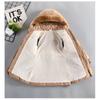 Winter Costume For Girls, Coat With Fur Collar And Belt, Warm Jacket With Hood On Cotton Lining, Children's Jacket