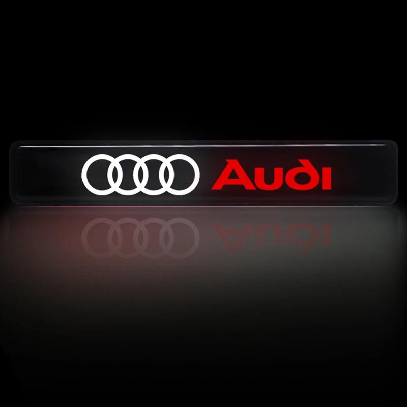For Audi C7Car Front Cover Grille Lamp Emblem Decor Lightings LED Lights Exterior Accessories For Audi A6 Q3 A3 B5 B6 B7 B8 B9 Q7 8P 8V 8L