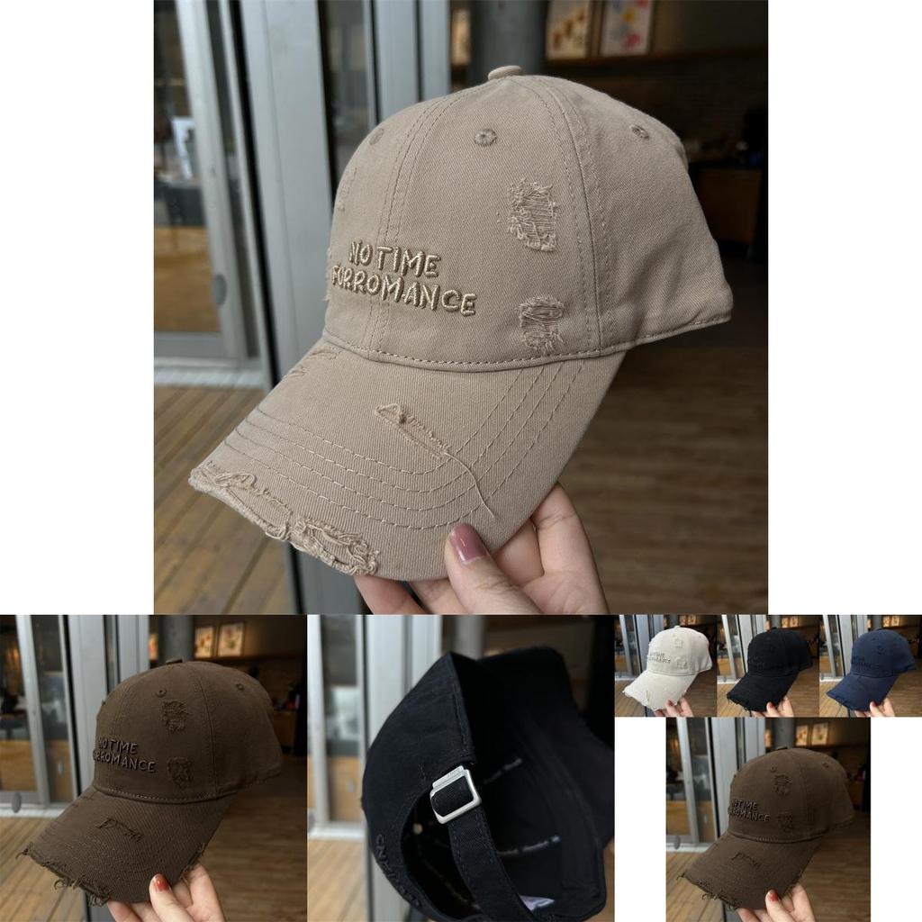 Embroidered Letter Baseball Cap For Women Adjustable Cotton Sun Protection Hat