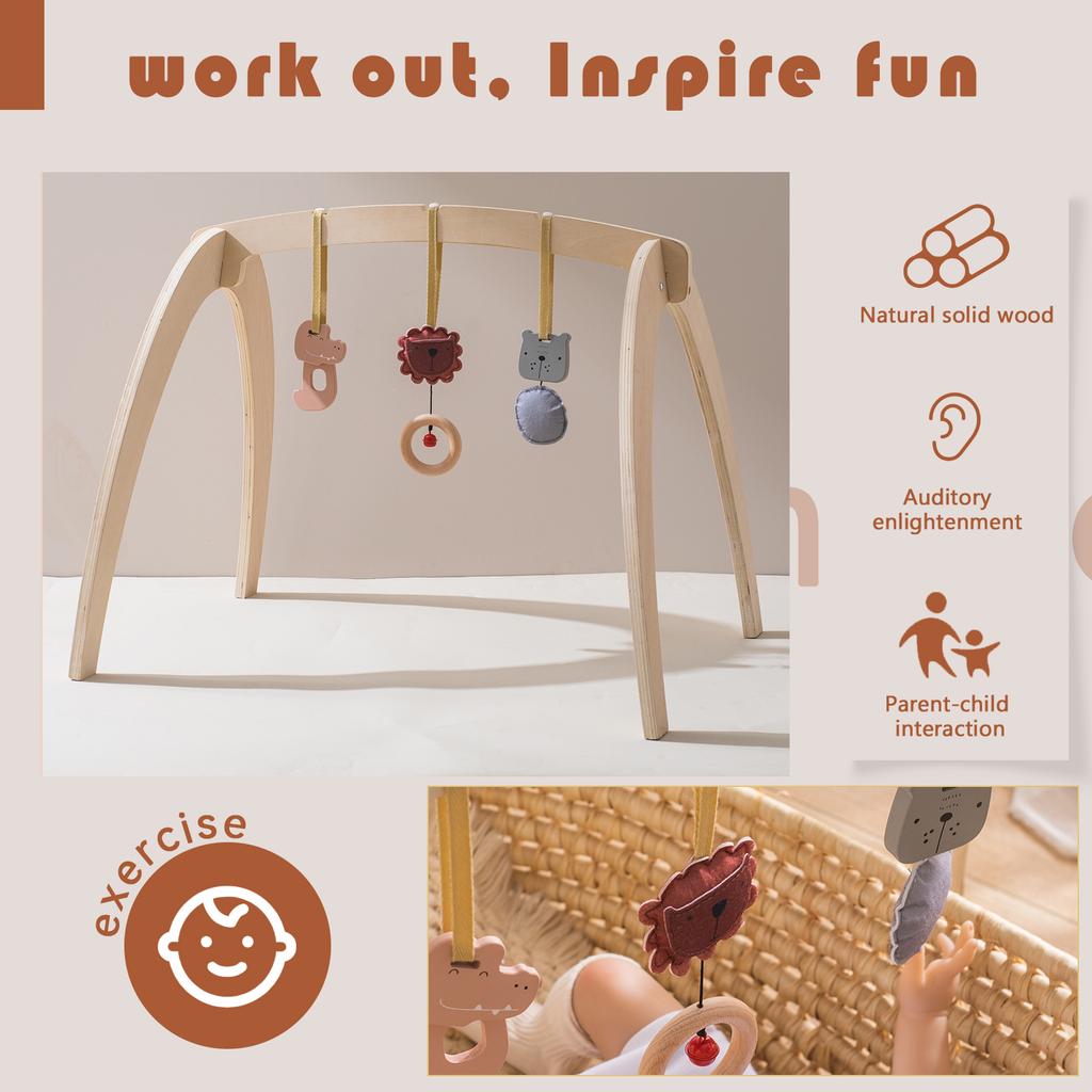 Baby Gym Wooden Carpet Activities For Babies Tent Pendent Hanger Activities For Baby Stroller Toys Wooden Room Activities Gym