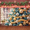 Happy New Year Banner Red Green Gold Colors Merry Christmas Banner Seasonal Banner Lightweight Christmas Decor For Holiday