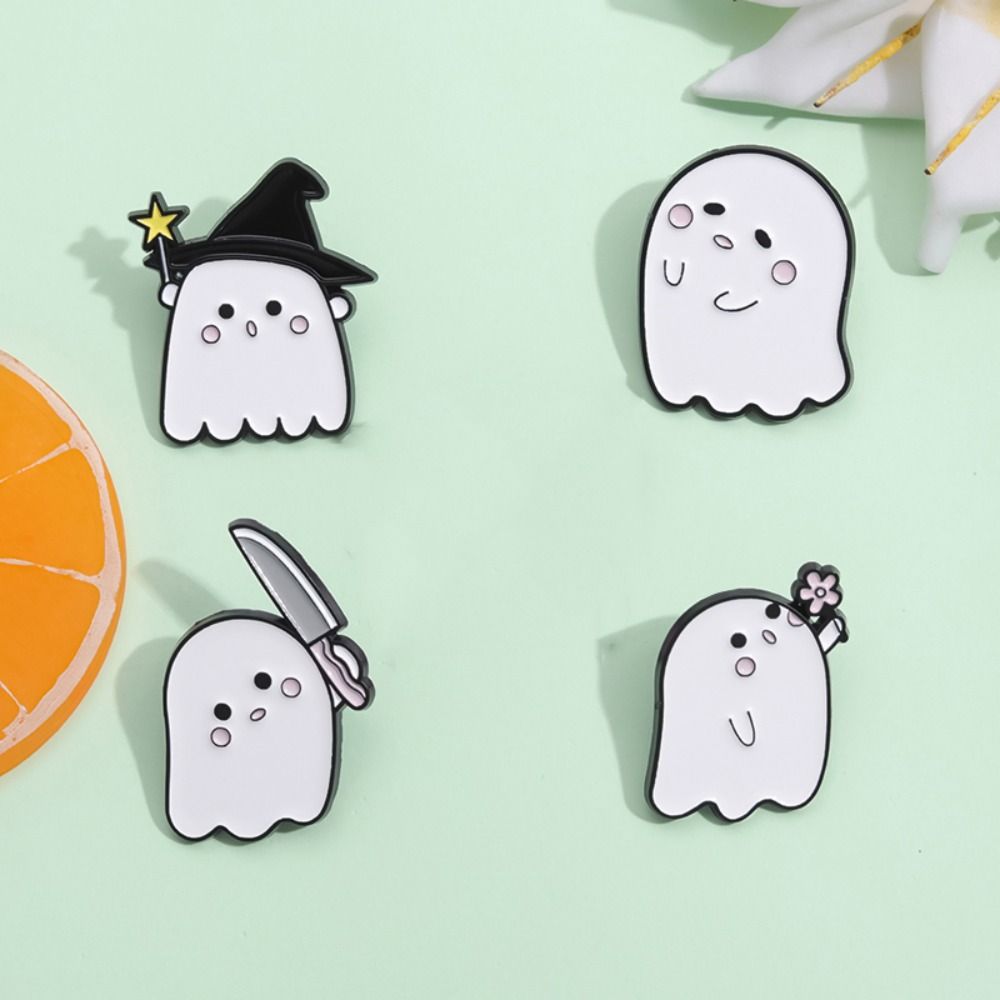 Cartoon Kleiner Geist Brosche Zink Zinklegierung Niedlich Halloween Dekoration