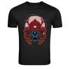 Samurai Schädel Krieger Helm Grafik T-Shirt
