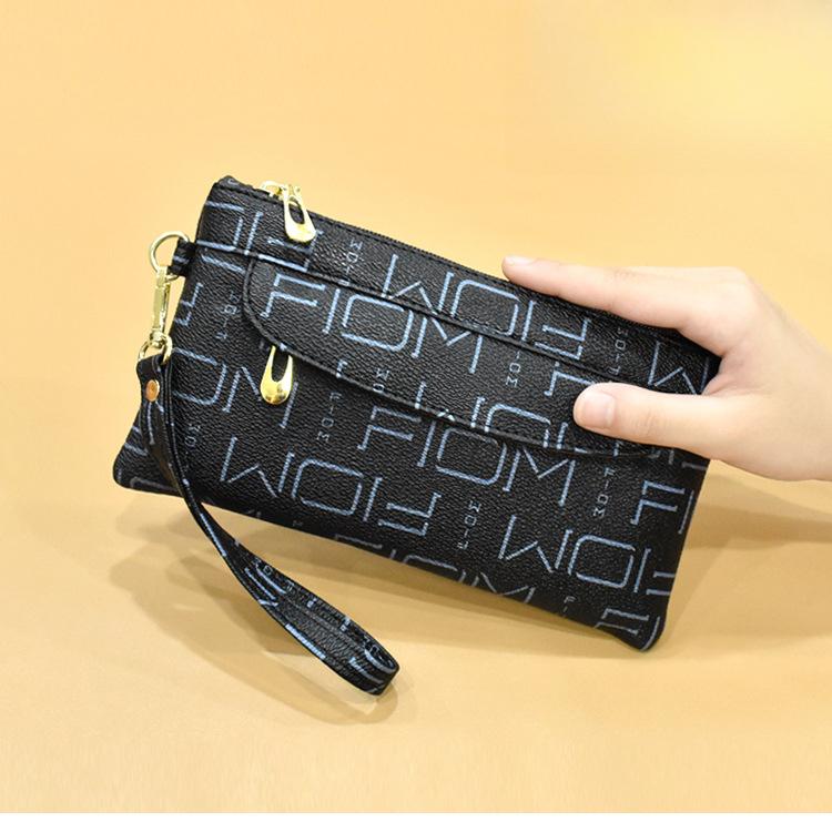 

Женский винтажный кошелек, сумка-клатч, держатель для карт, кошелек для монет, портативная сумка 20.5 * 10.5 * 1.5CM синий