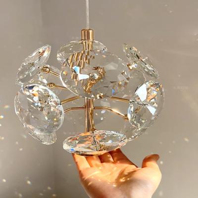 New Modern K9 Pure Crystal Bedside Small Chandelier Light Lluxury Crystal Wall Lamp Corridor Ceiling Lamp  Decoration Noble Lamp