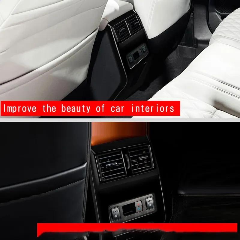 For Mitsubishi outlander   2024 ABS Carbon Fiber Rear Air Conditioning Outlet Decoration Cover Trim car Accessories Cuty