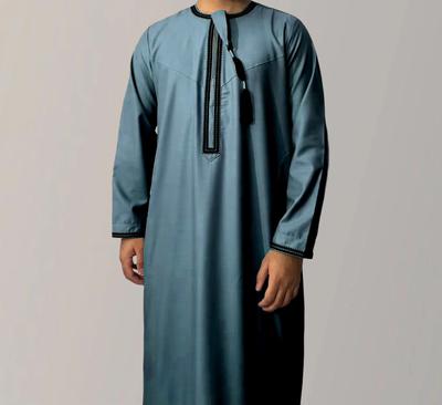 Langes Herren-Sweatshirt im schlichten arabischen Stil, grenzüberschreitender Naher Osten, muslimische lange Weste, modische Oberbekleidung