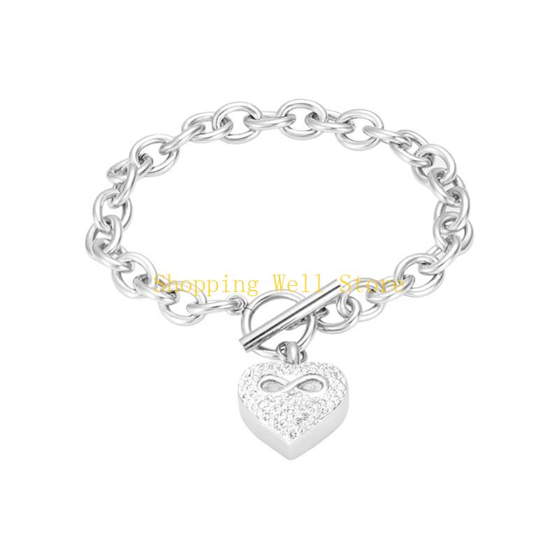 

KX4B Stainless Steel Memorials Bracelets Bracelets Cremation Minimalists Bracelets срібний