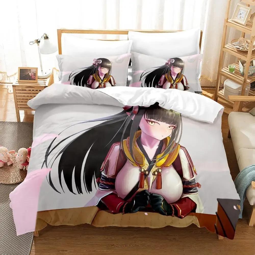 New Hinoa Minoto Bedding Set Single Twin Full Queen King Size Bed Set Adult Kid Bedroom Duvet Cover Sets 3D Print Anime Game Bed