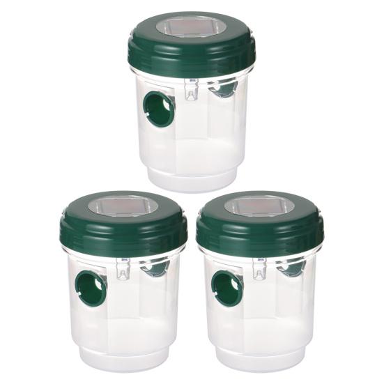 Hanging Wasp Trap Reusable Fruit Fly Trap Eco-friendly Detachable Plastic Hornet Trap with Two Entrances for Garden Orchard Effective Insect Control