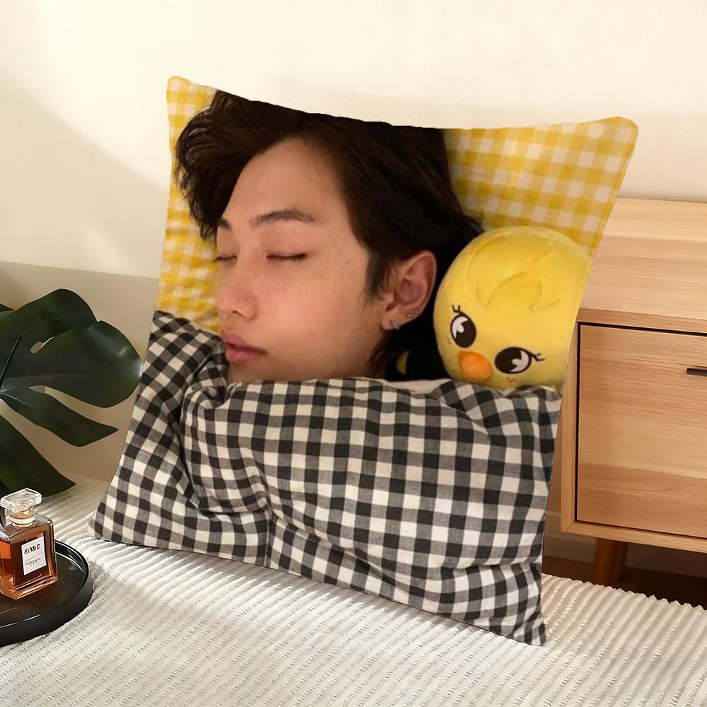 Cushion Cover Silky Short Plush Home Sofa Cushion Cover - Invisible Zipper Home Decoration Cool Boy Felix