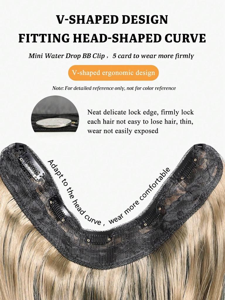 Synthetic Hairpieces Women 18 Inch Long Wavy  Dyeing Hair Extension 5 Secure Clips Heat Resistance Synthetic Hair Clip In Hair Extensions