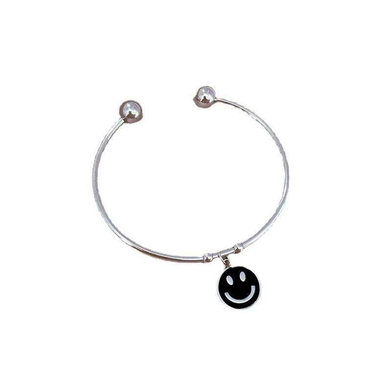 European And American Light Luxury Bracelet Minimalist Fritillary Smiley Face Stainless Steel Jewelry