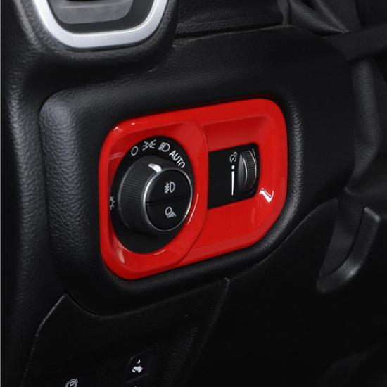 For -2024 Dodge Ram 3500/2500/1500 ABS Red Headlight Switch Panel Cover Trim