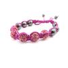 Les Trésors De Lily [J5353] - Pink 'Shambhala' Ethnic Bracelet