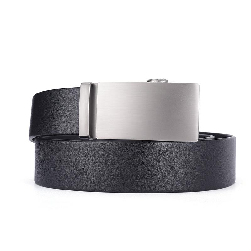 High-End First-Layer Cowhide Belt Men'S Belt Automatic Buckle Pure Cowhide Simple Casual Business Men'S Belt
