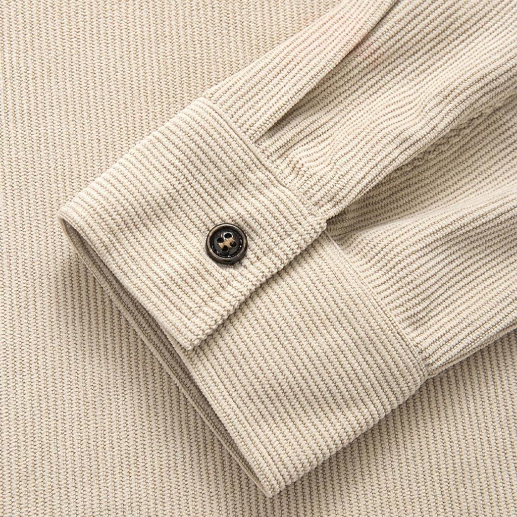 Men's Solid Color Shirt Long Sleeve Men's Casual Fashion Trend With Pocket Shirt Jacket