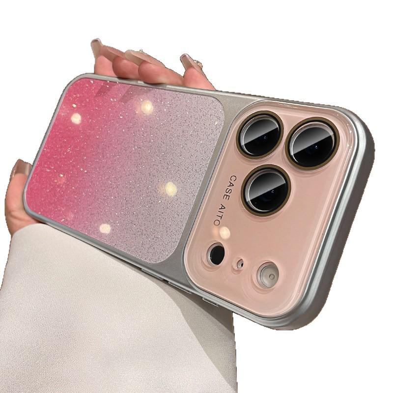 Gradient Glitter Crystal Lens iPhone 17 Pro Max Case with Apple 15 Shell