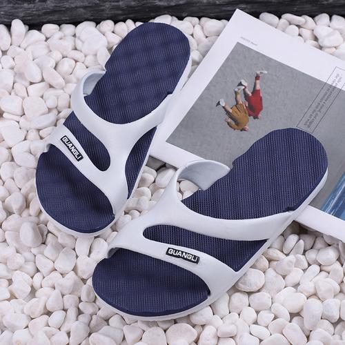 Fashion Men's Slippers Korean Version Men's Summer Lovers One-word Slippers Anti-skid Beach Slippers Men's  and Women's Slippers