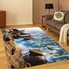 Sea Wave Beach Reef Nature Scenery Carpet Rug for Bedroom Living Room Sofa Playroom Doormat Home Decor,Kid Area Rug Non-slip