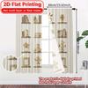 2D Flat Printing  2pcs Curated Shelf Popular Curtains Versatile Durable Polyester Curtains Outdoor Decorations for