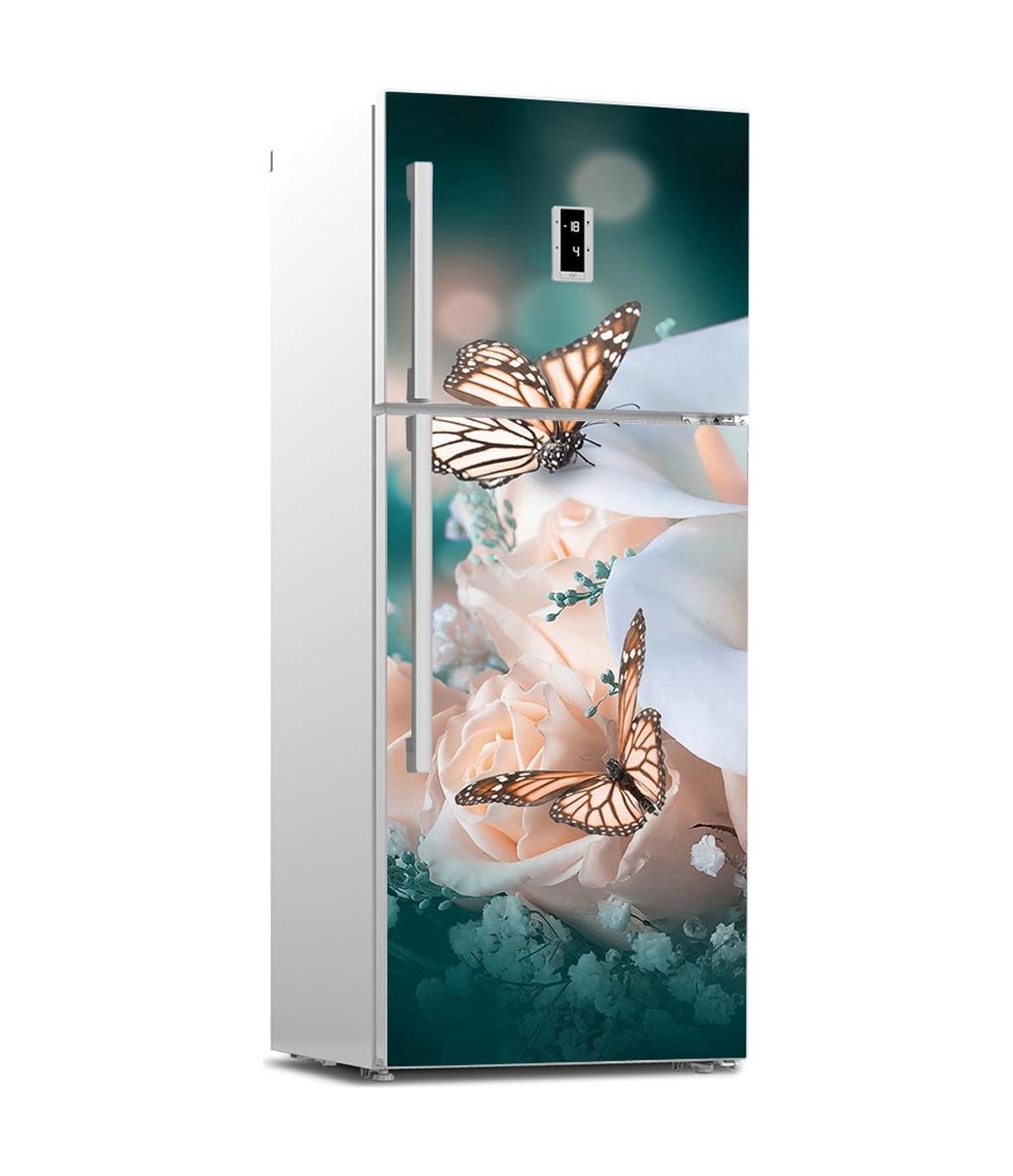 

39 стилей, красивые пейзажные наклейки на холодильник, крышка холодильника, дверная виниловая самоклеящаяся наклейка для декора кухонной мебели, наклейка для морозильной камеры, сделай сам 60x180cm