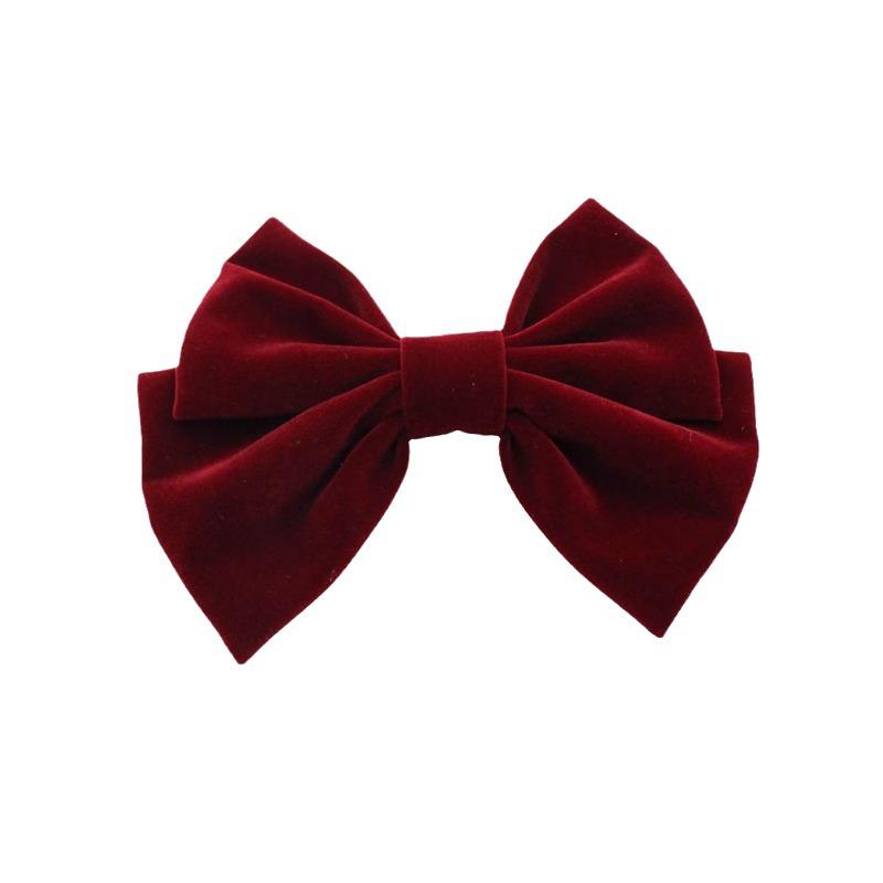 Handmade Velvet Bow Hair Clip - New Year Spring Festival Women's Hairpin