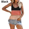 Mode Damen Sommer O-Ausschnitt Gestrickte Tanktops Lässig Locker Ärmellos Cami Colorblock Bluse Shirts Strand Weste Tanktops Übergröße