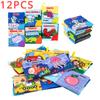 Baby Soft Cloth Books Baby Intelligence Development Learning Book with Teether Rustle Sound Cognition Educational Toys for Baby