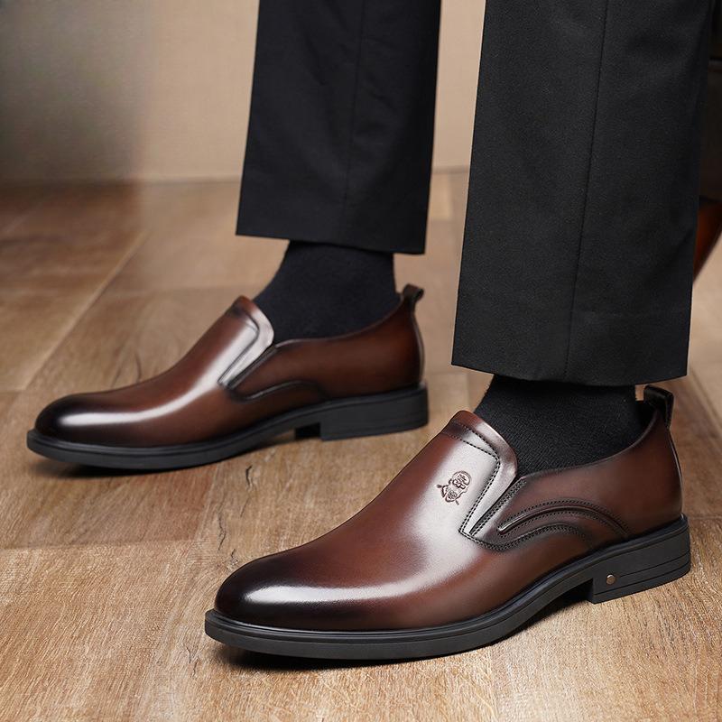 Kopfleder Schuhe Herren Echts Leder Beste Schicht Rindsleder Business Formell Herren Schuhe Weiche Textur Leder Weiche Textur Sohle Freizeit Leder Schuhe