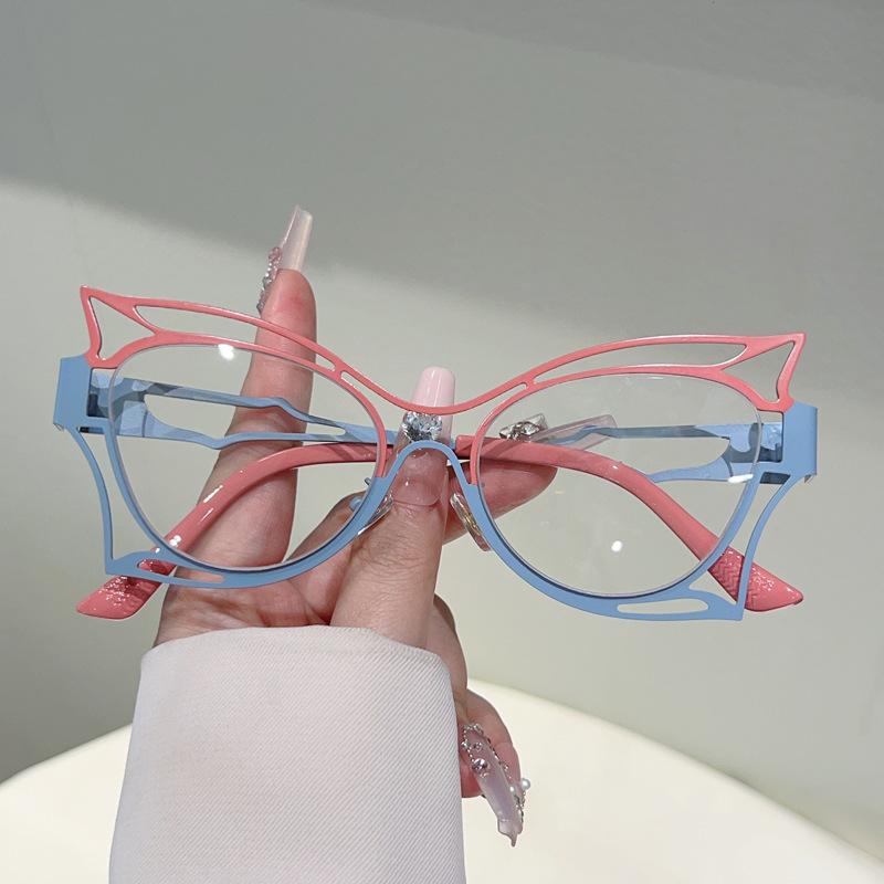 Vintage Optical Butterfly Anti Blue Light Glasses Women For Female Luxury Brand Designer Myopia Prescription Eye Glasses Frame