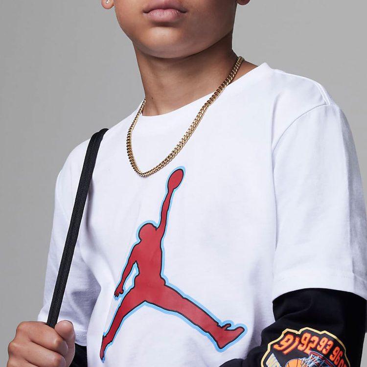 Jordan Kids T Shirts Crew Neck Moderate FV3268-100