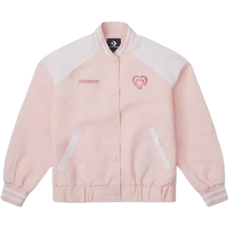 

New Converse Jackets Women s Pink 10026907-A02 M