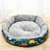 Cute Printed Cat Nest, Round Enclosed Warm Pet Nest, Suitable for All Seasons, Small Dog Nest