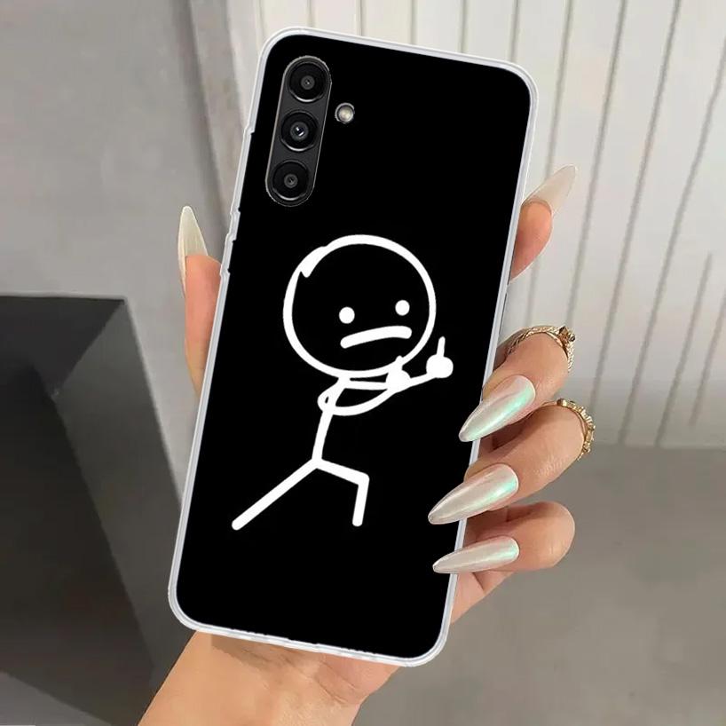 Cartoon Stickman Matchman Phone Case for Samsung Galaxy A16 A26 A36 A56 A15 A25 A35 A55 A14 A24 A34 A54 A13 A23 A33 A53 A05S A04