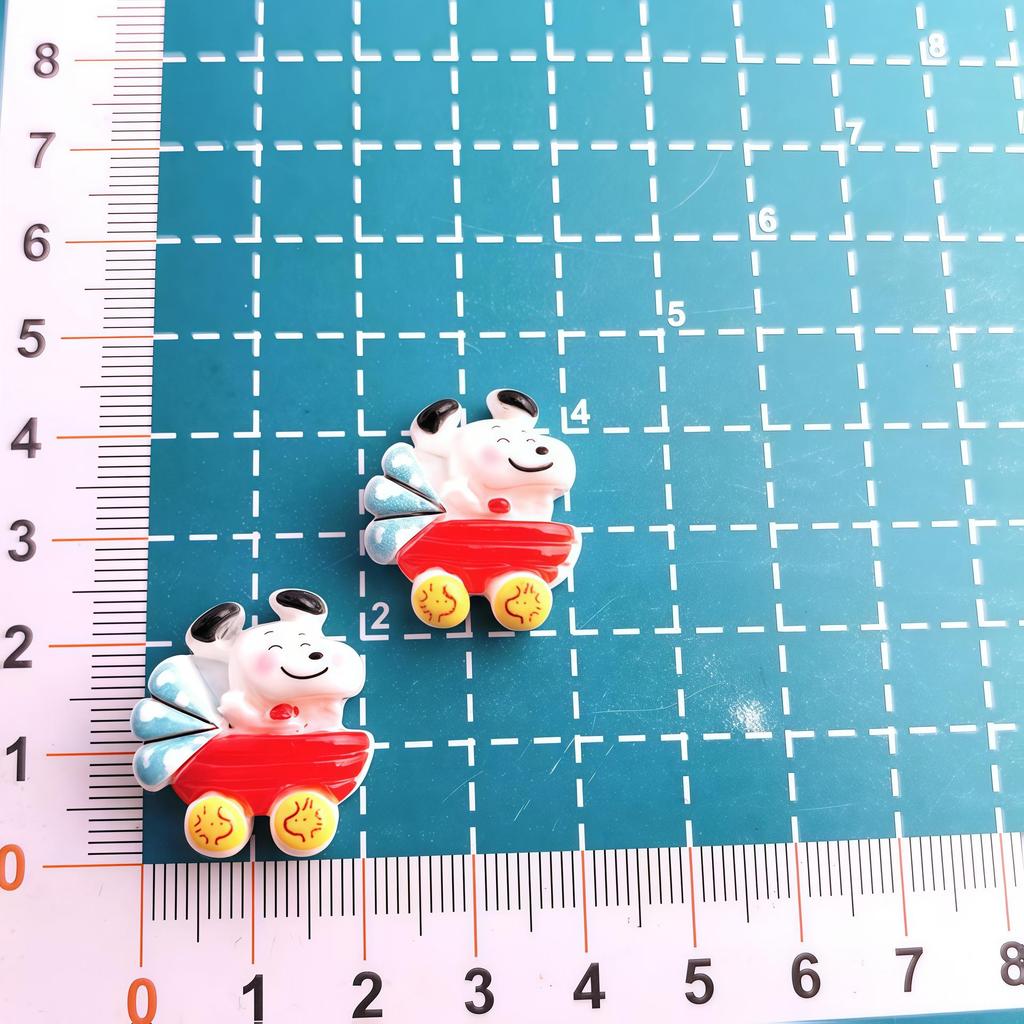 Glossy Cute Snoopy Dog Resin Accessories for Phone Cases & Hair Clips