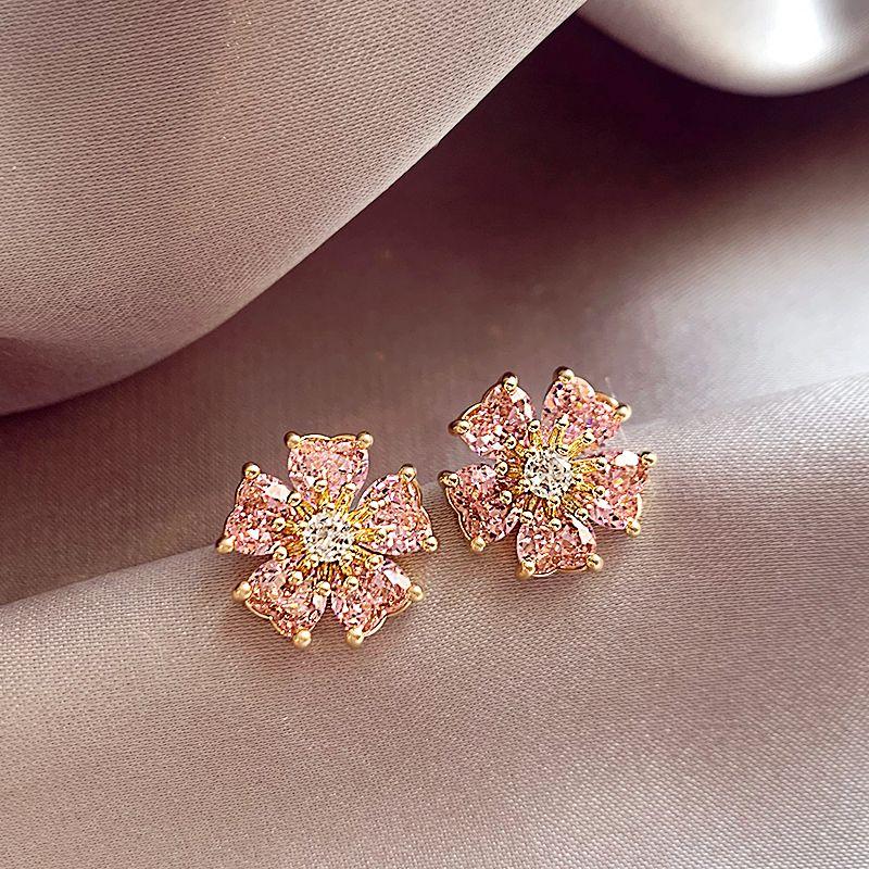 Niche Style Female Earrings Fancy Elegant Zircon