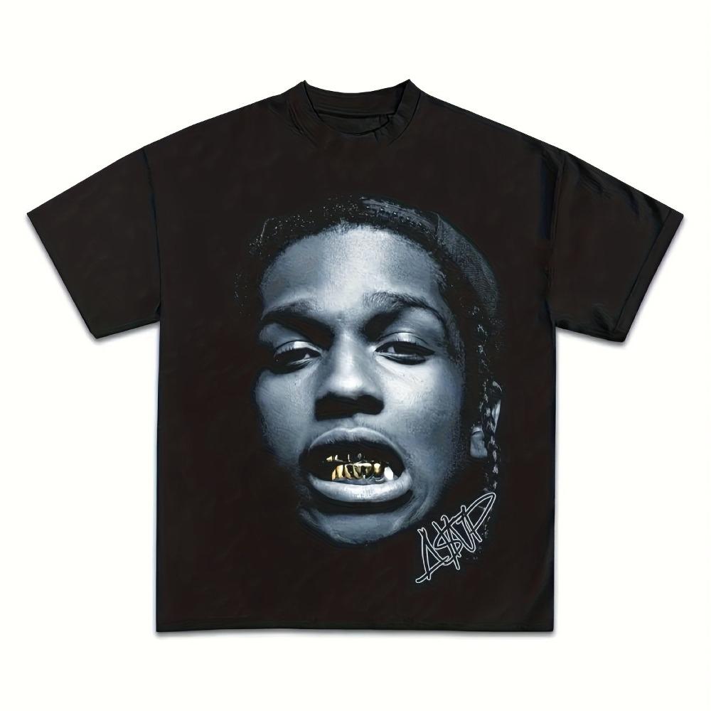 

Men S Black Hip-Hop Graphic T-Shirt Soft Retro Rapper Tee with Bold Red Dreadlock Design Machine Streetwear Shirt for Concert... S разноцветный