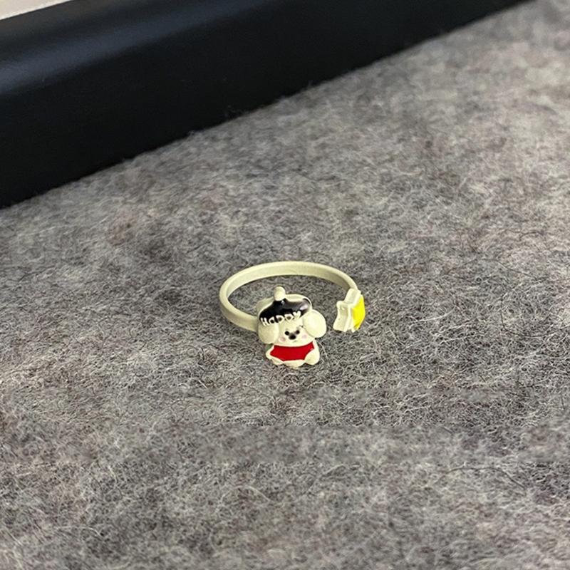 Fashionable Animal Shaped Adjustable Rings Lovely Cartoon Cats Dog Jewelry Special Gifts for Her Him Stylish Outfits