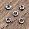 100pcs Small Spacer Beads DIY Metal Alloy Jewelry Findings Antique Silver Color 4mm