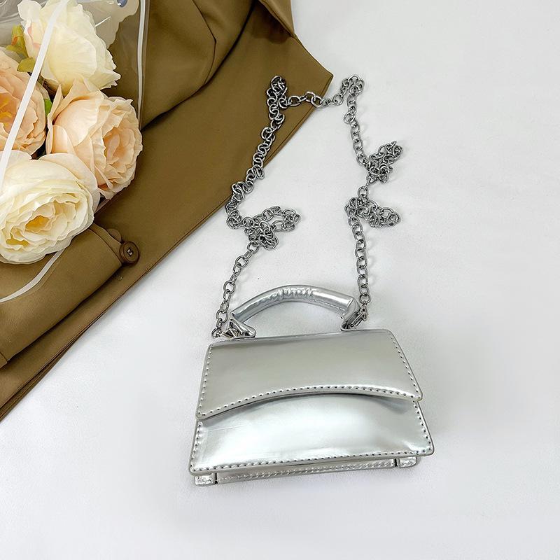Simple Temperament Women's Small Square Bag Chain Handbag New Summer High-value Solid Color Casual Shoulder Bag