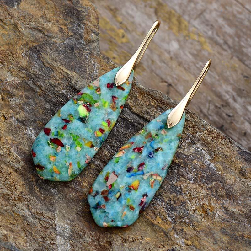 

BLINGBAY женские серьги-подвески, новые простые серьги-подвески из натурального камня, винтажные аксессуары в богемном стиле, современные ювелирные изделия, подарки