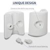 4 Pack 36 kg Gazebo Weights, Canopy Tent Weights with Rapid Clip, Gazebo Leg Weights Fill with Sand or Water, White