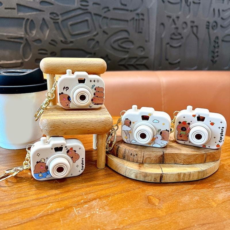 Creative Capybaras Projection Camera Keychain With Built In Mini Projector For Adults And Anime Enthusiasts