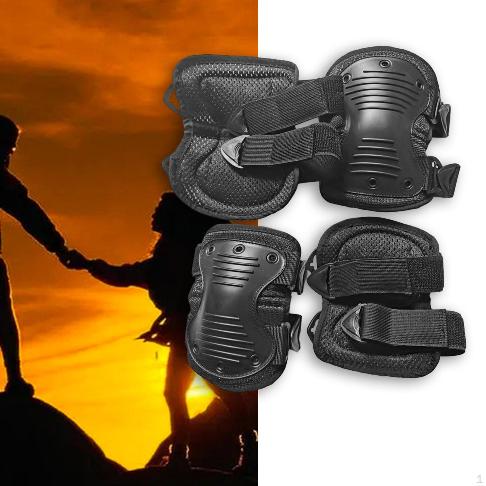 

4Pcs Shin Guards Anti Slip Durable Knee Elbow Pads for Unisex Scooter Hiking
