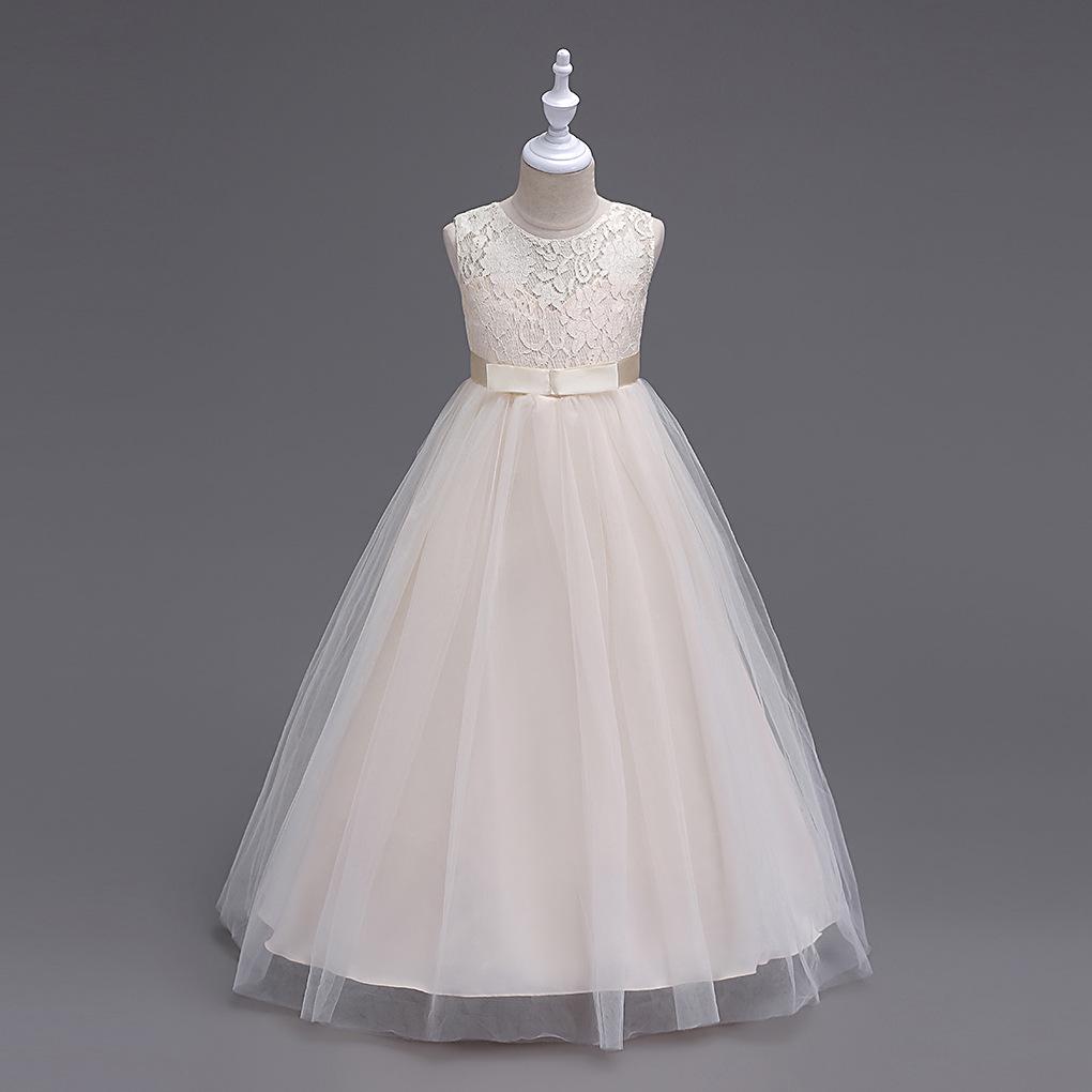 European and American Princess Lace Floor-Length Girl's Evening Dress