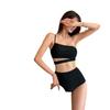 Korean Dongdaemun Retro Minimalist High-Waisted Slimming Women's Swimsuit