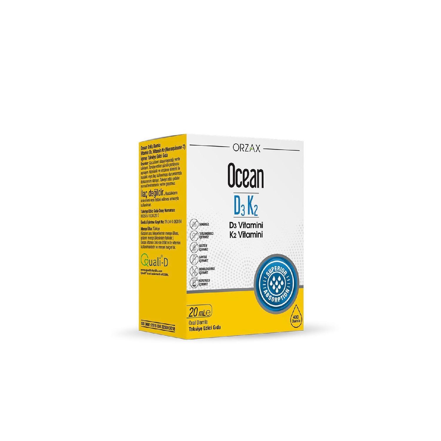 

Ocean Orzax Vitamin D3 K2 Drop 20ml