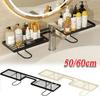 50/60cm Bathroom Counter Shelf Draining Heavy Duty Bathroom Vanity Shelf Anti Slip Hollow Out Sink Storage Rack